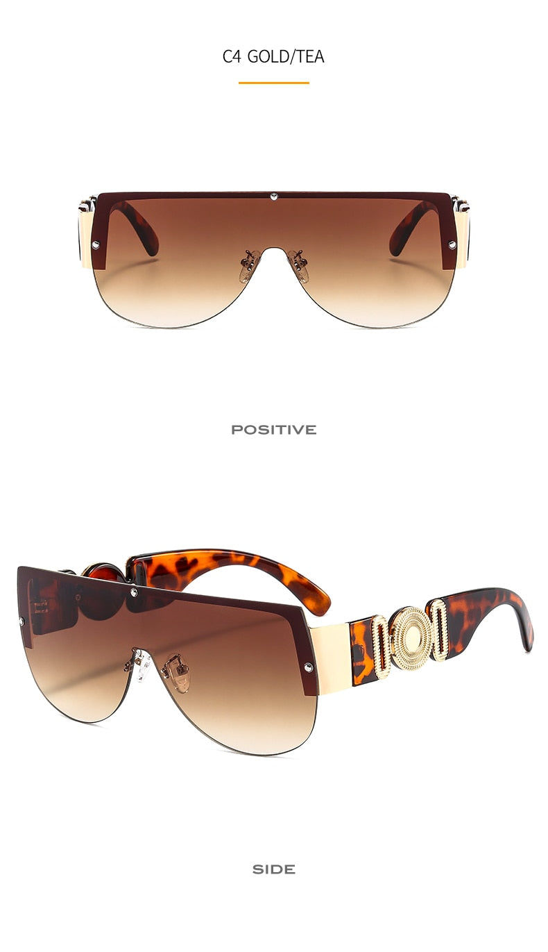  Unisex's Fashion Leopard Luxury Gradients Shield Goggle Sunglasses - Unisex Sunglasses - DYAVOR® 