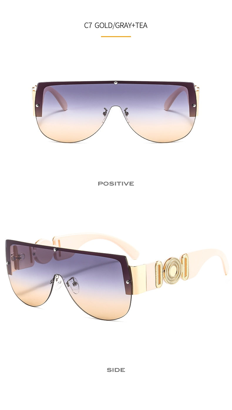  Unisex's Fashion Leopard Luxury Gradients Shield Goggle Sunglasses - Unisex Sunglasses - DYAVOR® 