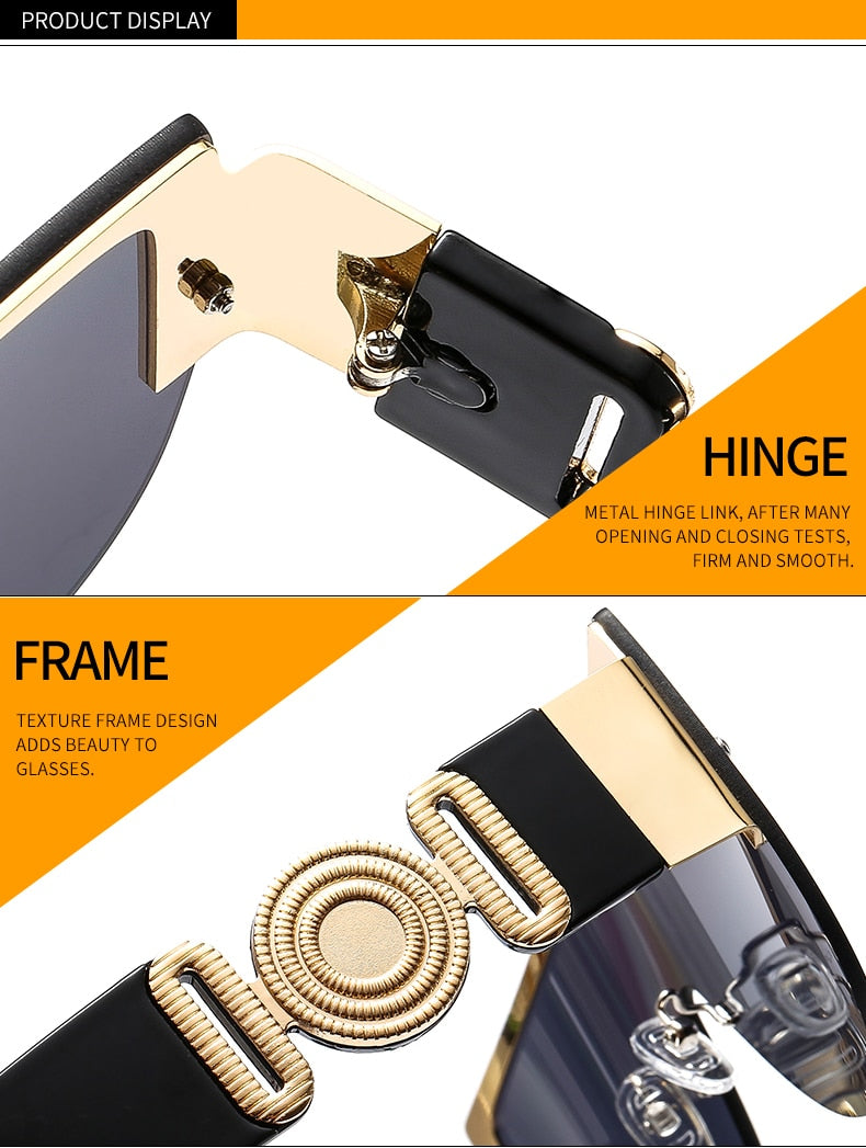  Unisex's Fashion Leopard Luxury Gradients Shield Goggle Sunglasses - Unisex Sunglasses - DYAVOR® 