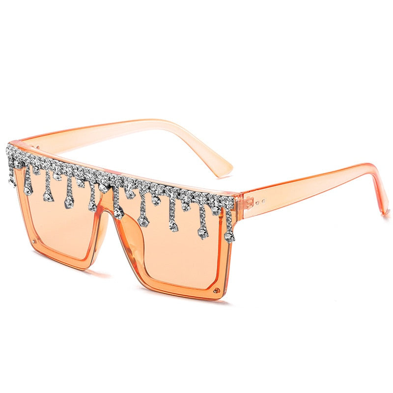  Women's Fashion Square Tassel Oversized UV400 Eyewear Sunglasses - Women Sunglasses - DYAVOR® 