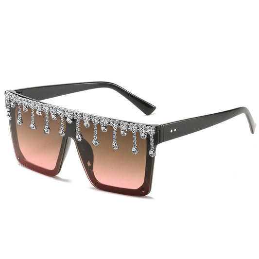  Women's Fashion Square Tassel Oversized UV400 Eyewear Sunglasses - Women Sunglasses - DYAVOR® 