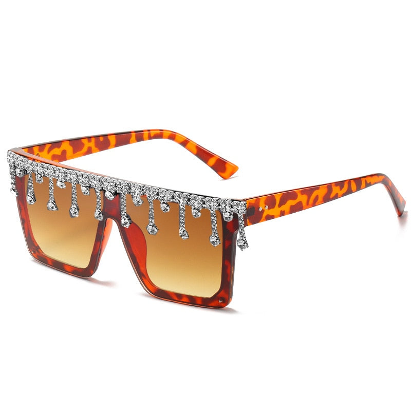  Women's Fashion Square Tassel Oversized UV400 Eyewear Sunglasses - Women Sunglasses - DYAVOR® 