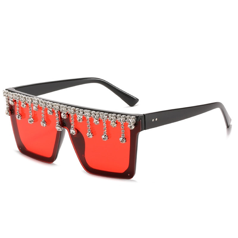  Women's Fashion Square Tassel Oversized UV400 Eyewear Sunglasses - Women Sunglasses - DYAVOR® 