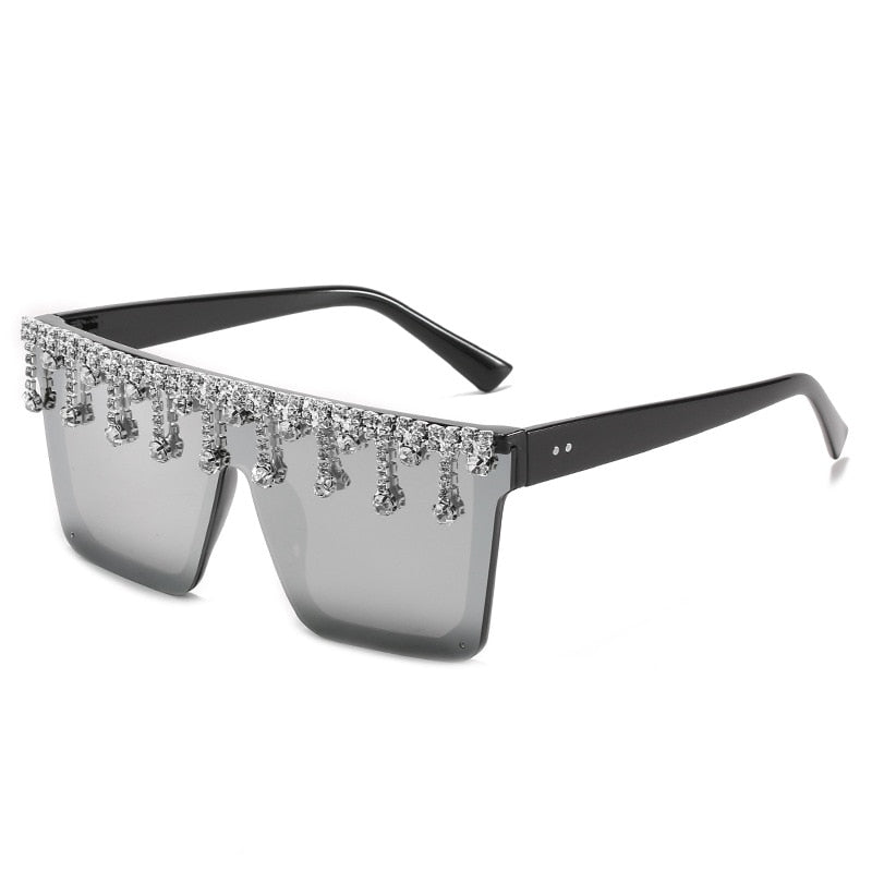  Women's Fashion Square Tassel Oversized UV400 Eyewear Sunglasses - Women Sunglasses - DYAVOR® 