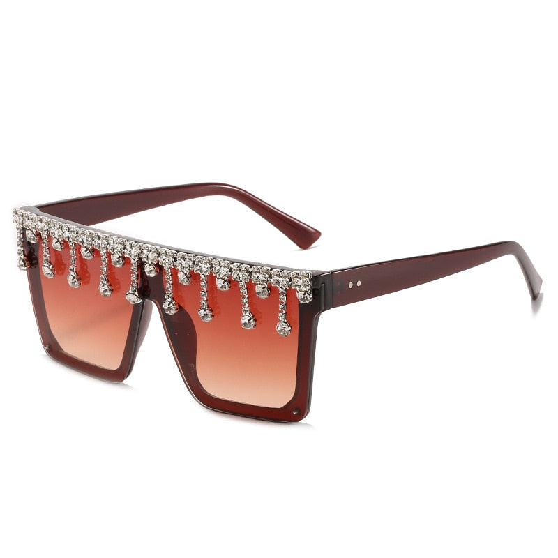 Women's Fashion Square Tassel Oversized UV400 Eyewear Sunglasses - Women Sunglasses - DYAVOR® 