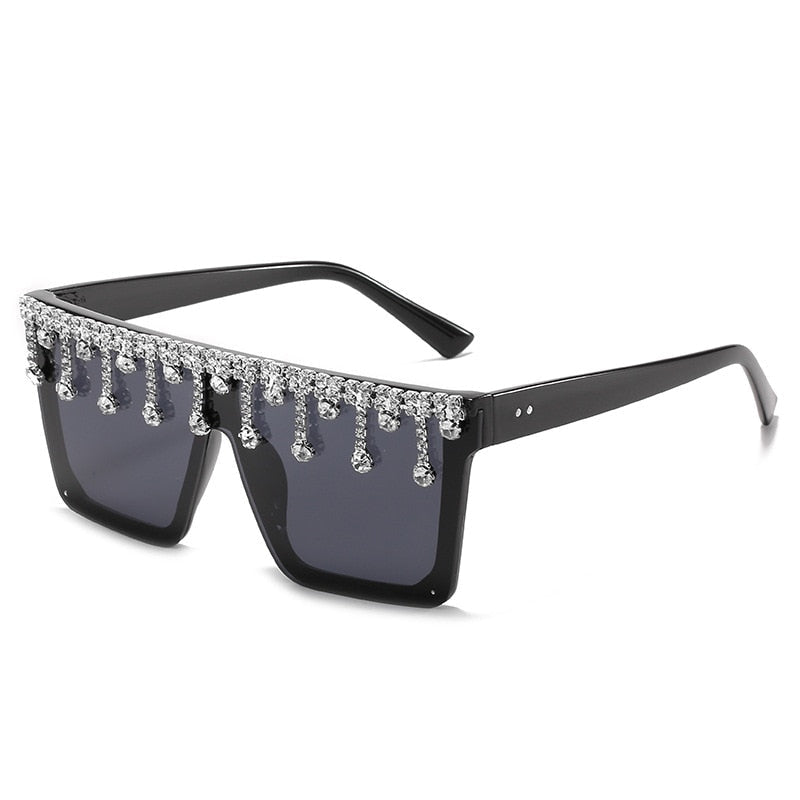  Women's Fashion Square Tassel Oversized UV400 Eyewear Sunglasses - Women Sunglasses - DYAVOR® 