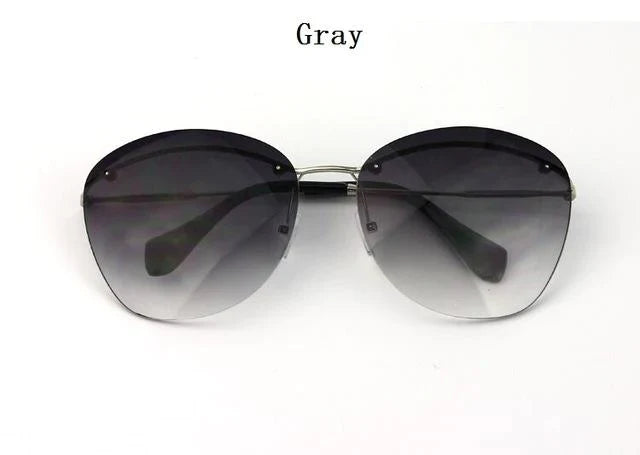  Fashion Vintage Rimless Designer Sunglasses with Coating for Women - Women Sunglasses - DYAVOR® 