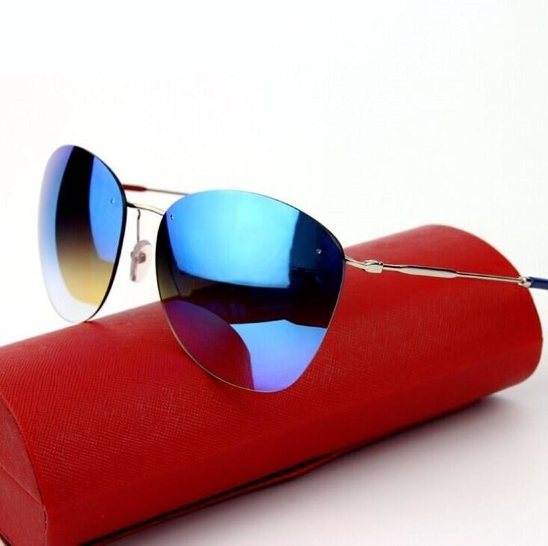 Fashion Vintage Rimless Designer Sunglasses with Coating for Women - Women Sunglasses - DYAVOR® 