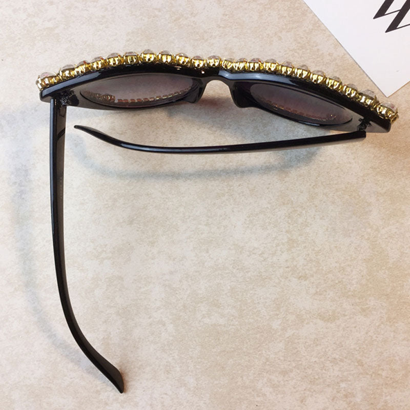  Women's Fashion Cat Eye Bling Diamond Rhinestone Sun Glasses - Women Sunglasses - DYAVOR® 