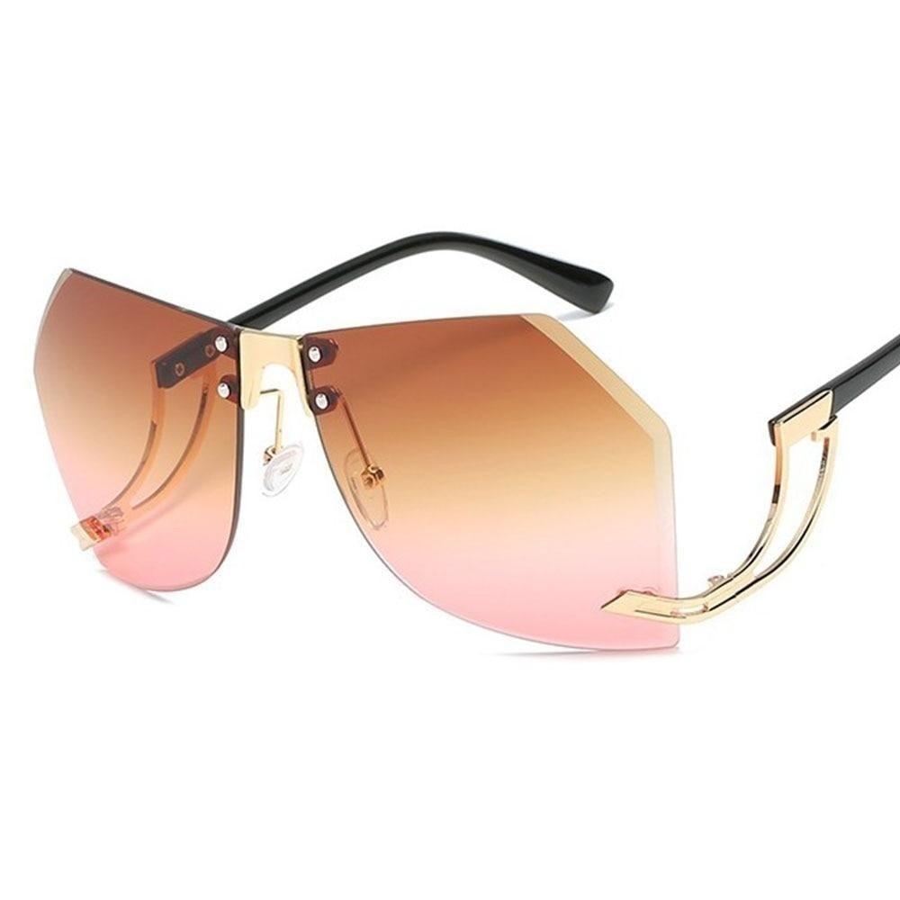  Fashion Women's 32g Alloy Gradient Irregular Frameless Sunglasses - Women Sunglasses - DYAVOR® 