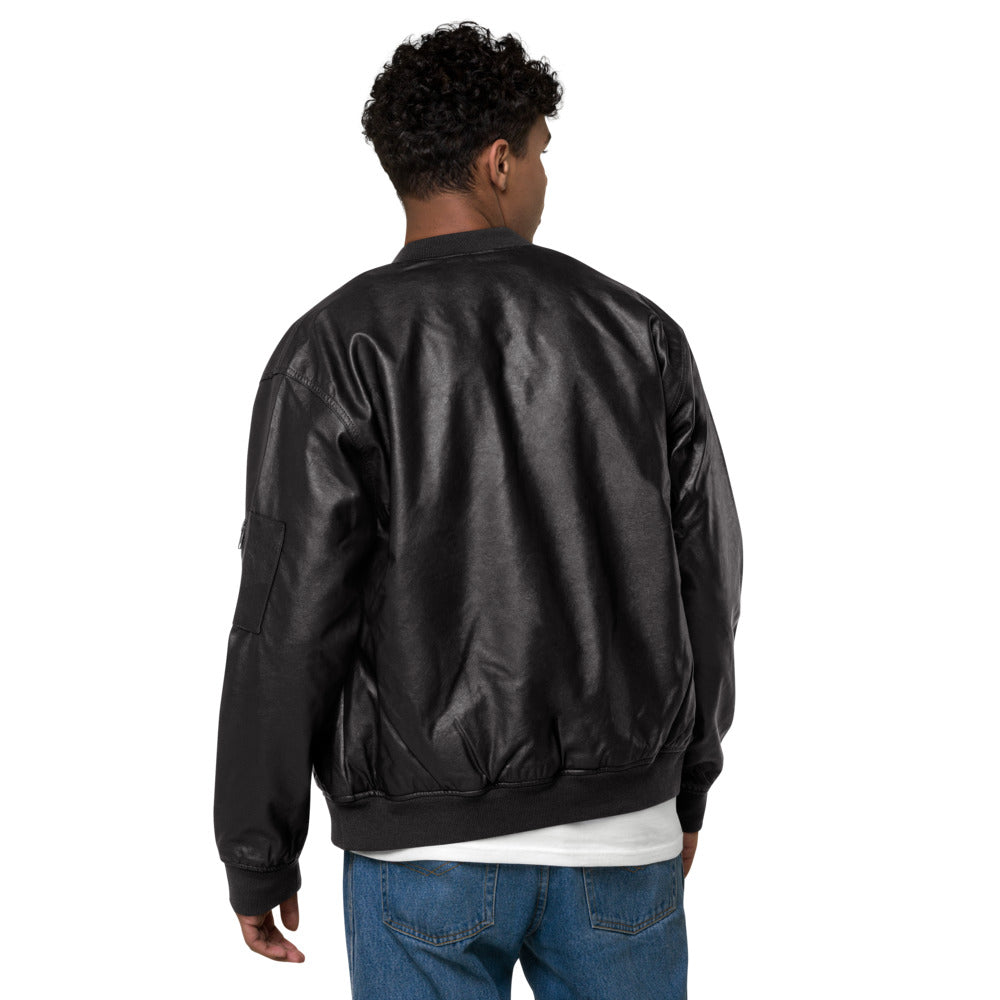  Leather Bomber Jacket - Coats & Jackets - DYAVOR® 