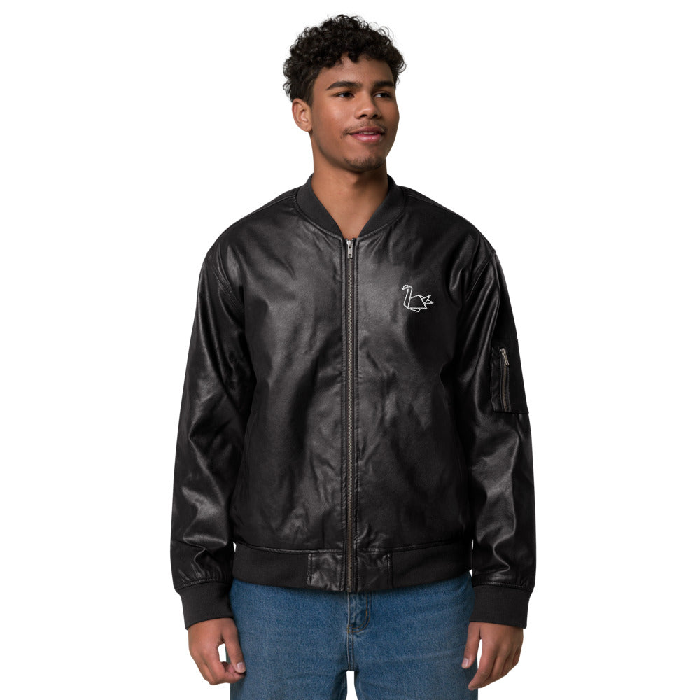  Leather Bomber Jacket - Coats & Jackets - DYAVOR® 