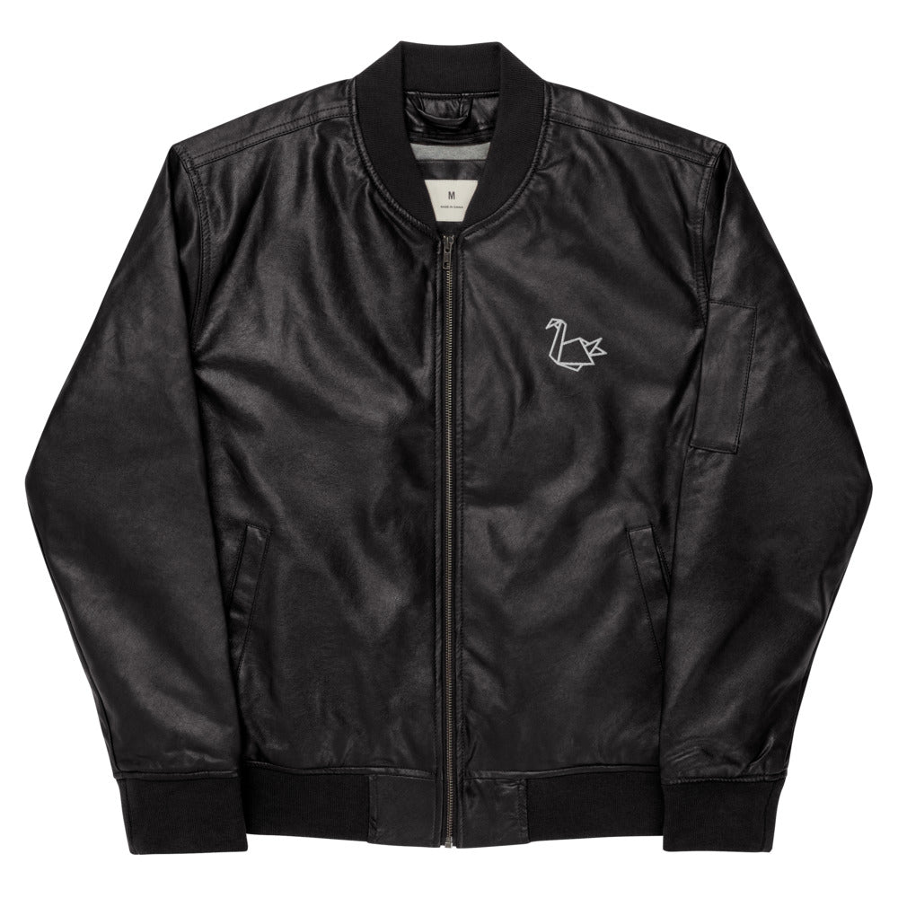  Leather Bomber Jacket - Coats & Jackets - DYAVOR® 