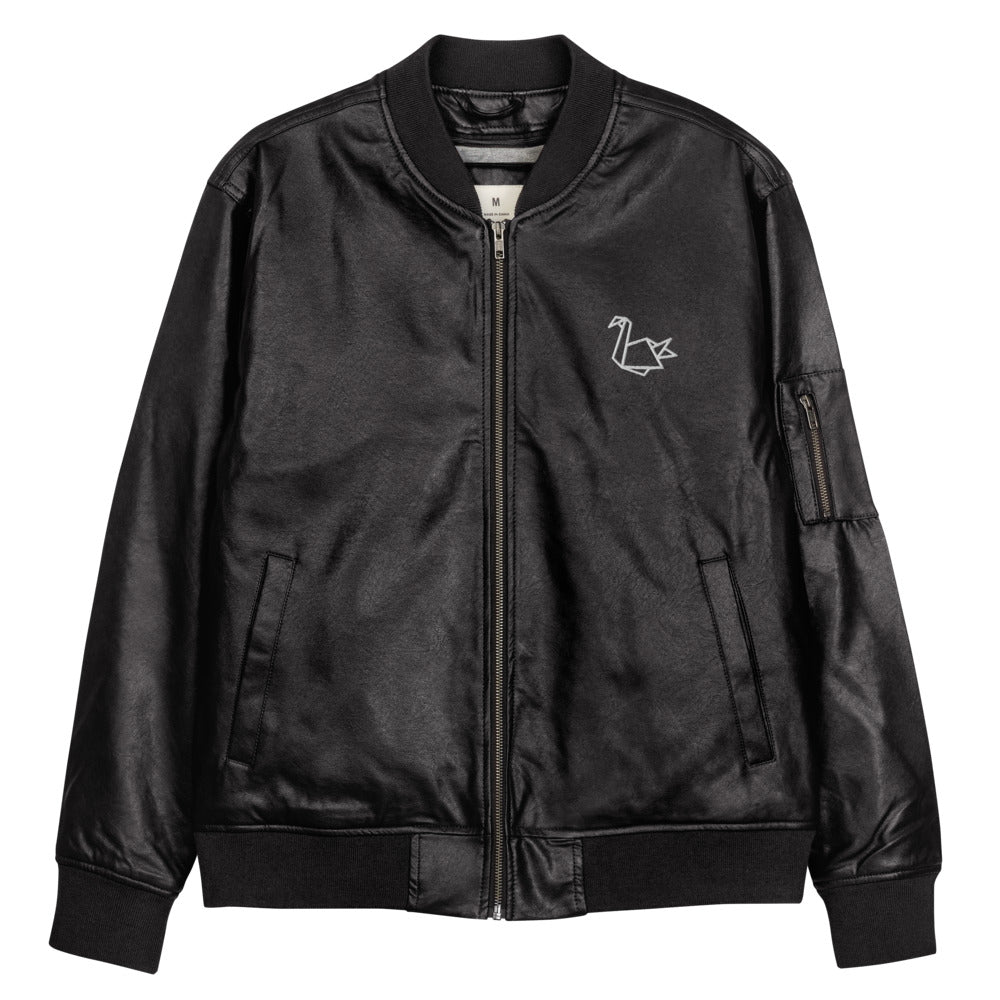  Leather Bomber Jacket - Coats & Jackets - DYAVOR® 