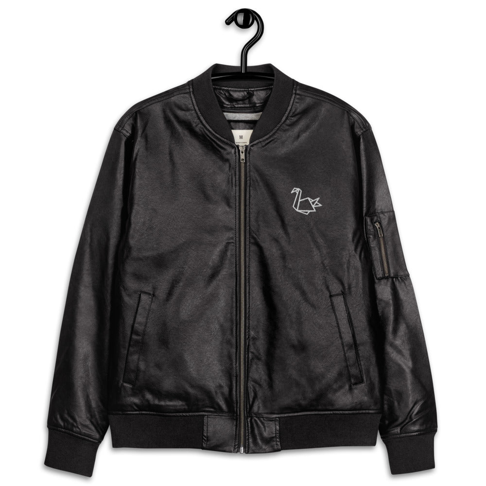  Leather Bomber Jacket - Coats & Jackets - DYAVOR® 