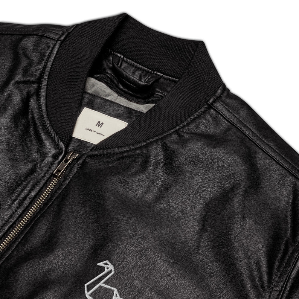  Leather Bomber Jacket - Coats & Jackets - DYAVOR® 