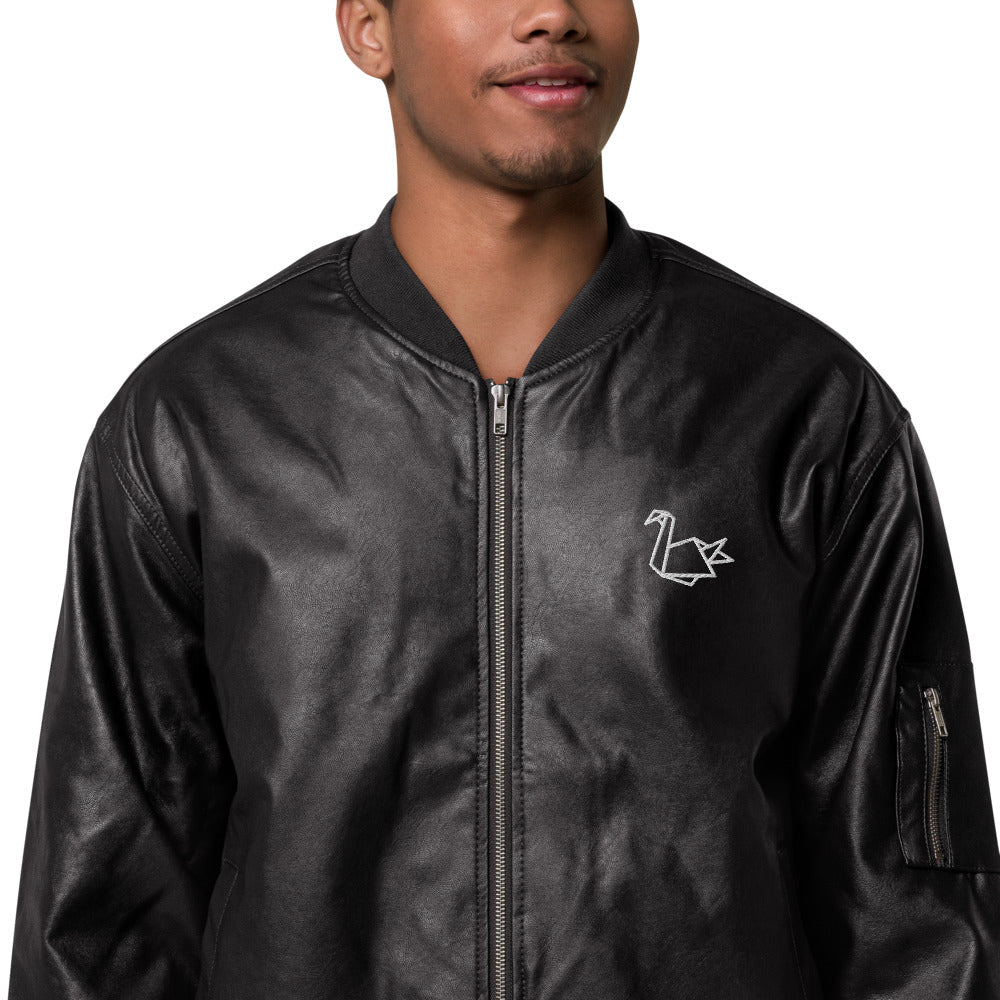  Leather Bomber Jacket - Coats & Jackets - DYAVOR® 