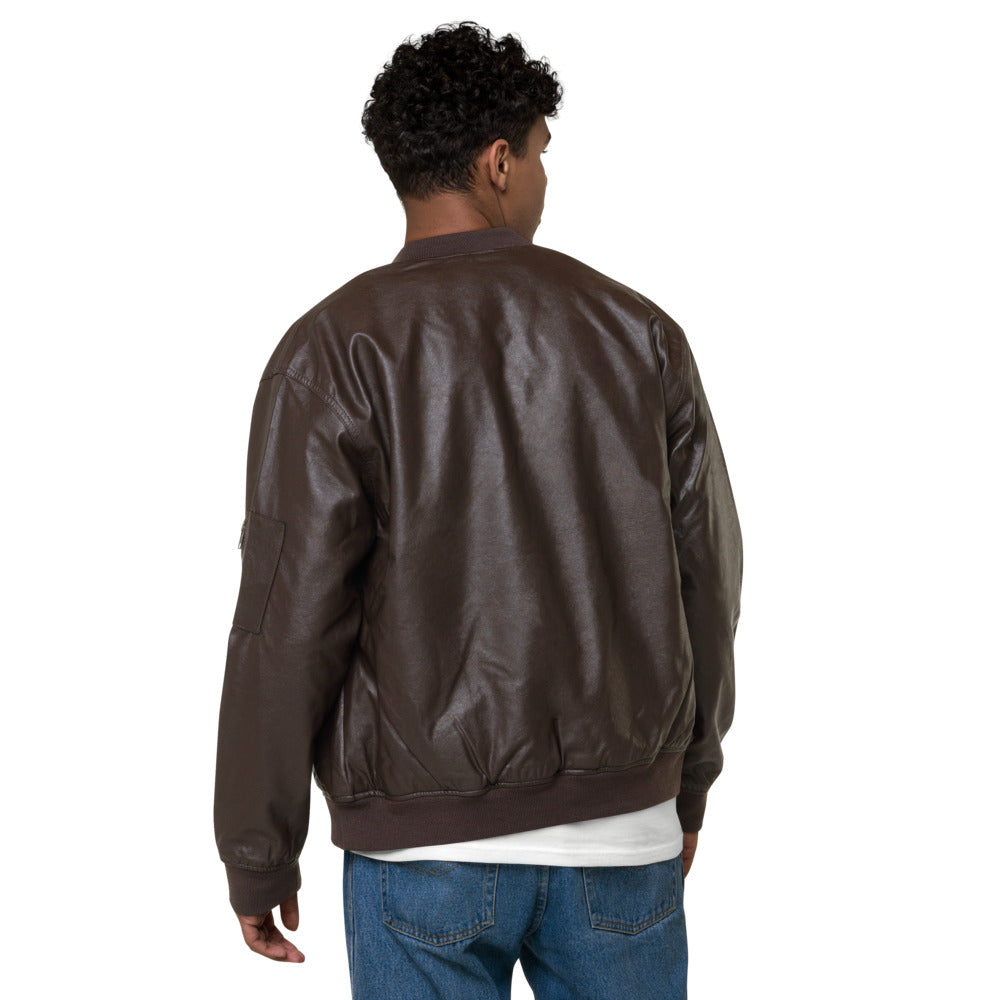  Leather Bomber Jacket - Coats & Jackets - DYAVOR® 