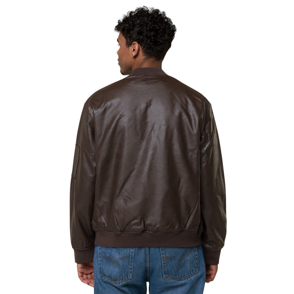  Leather Bomber Jacket - Coats & Jackets - DYAVOR® 