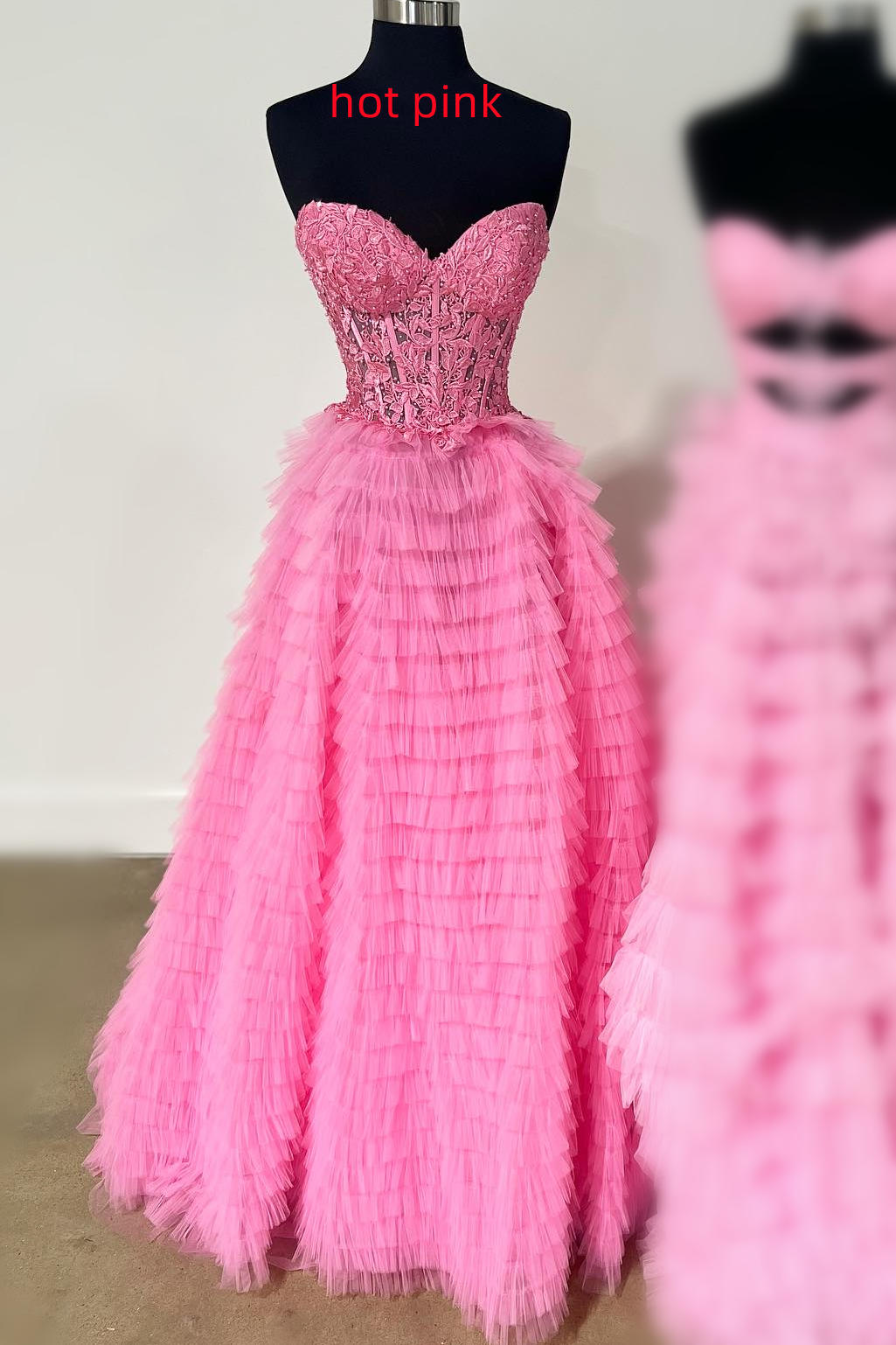  Addilyn |A-line Strapless Multi-Layers Tulle Prom Dress with Slit - Prom Dress - DYAVOR® 