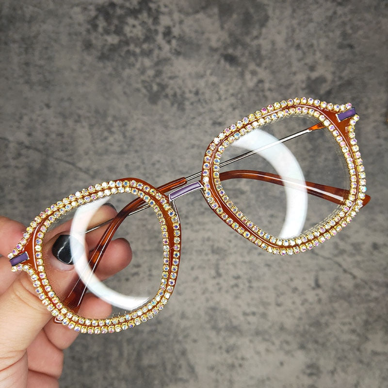  Women's Vintage Square Designer Shades Diamond Cat Eye Sunglasses - Women Sunglasses - DYAVOR® 