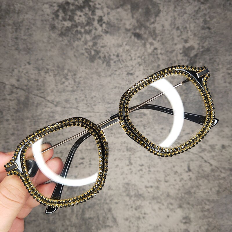  Women's Vintage Square Designer Shades Diamond Cat Eye Sunglasses - Women Sunglasses - DYAVOR® 