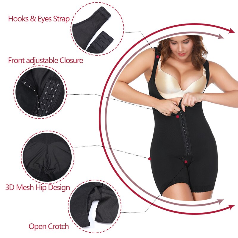  Women's High Compression Post-Surgical Belly Underbust Slimming Bodysuit - Slimmers - DYAVOR® 