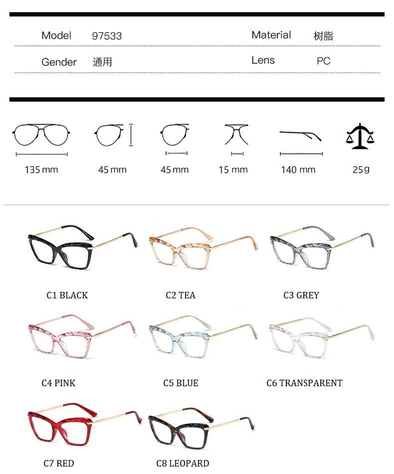  High Quality Geometric Element Frame Red Cat Glasses for Women - Women Sunglasses - DYAVOR® 