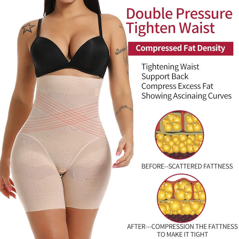 Women's High Waist Butt Lifter Thigh Tummy Control Slimming Shapewear