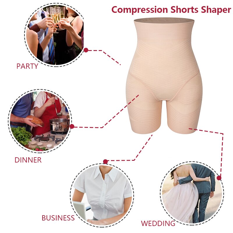 Women's High Waist Butt Lifter Thigh Tummy Control Slimming Shapewear