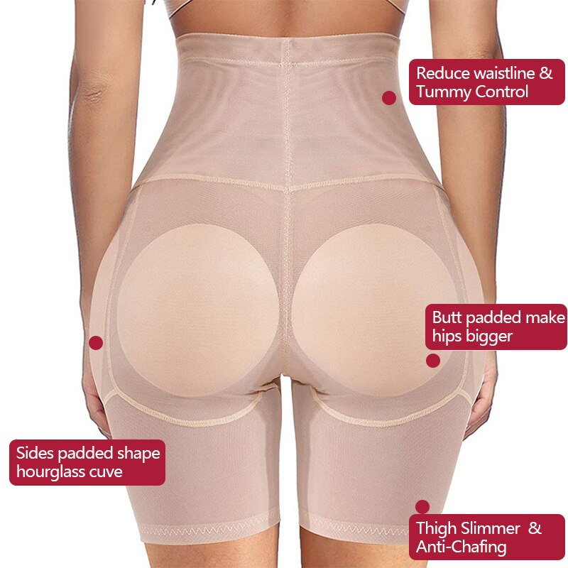 Women's High Waist Butt Lifter Hip Enhancer Tummy Contol Padded Panties