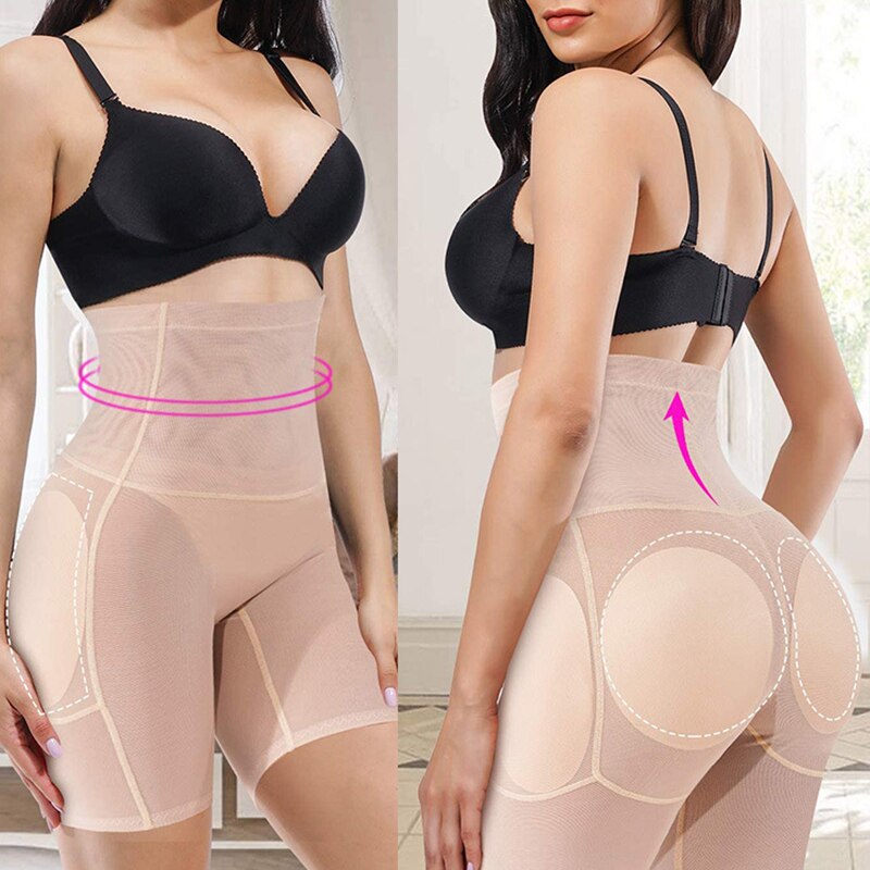 Women's High Waist Butt Lifter Hip Enhancer Tummy Contol Padded Panties