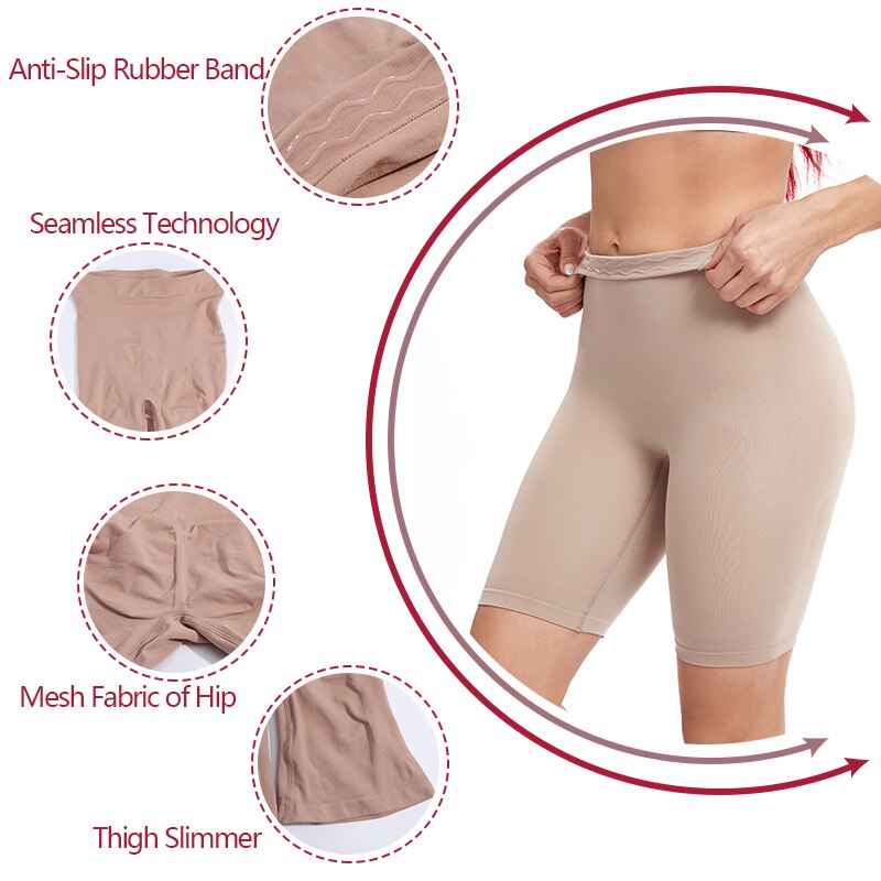 Women's High Waist Seamless Butt Lifter Tummy Control Slimmers Shapewear