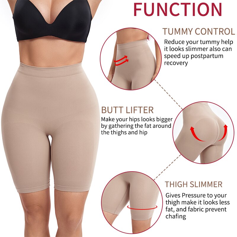 Women's High Waist Seamless Butt Lifter Tummy Control Slimmers Shapewear