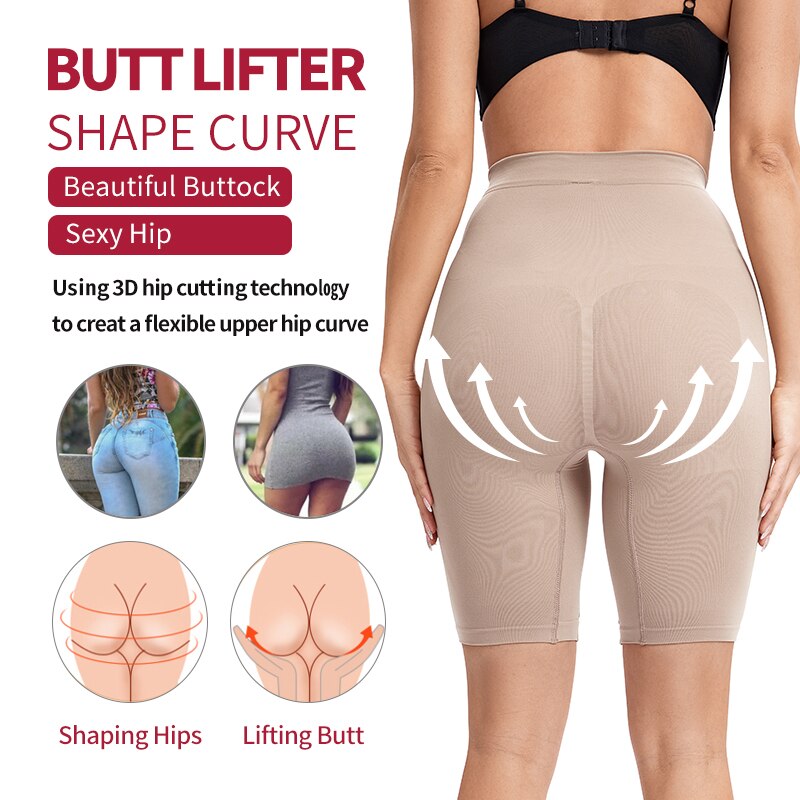 Women's High Waist Seamless Butt Lifter Tummy Control Slimmers Shapewear