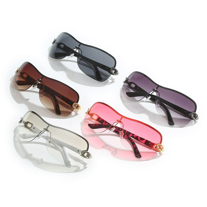  Women's Summer Gradient Vintage Style Oversized Punk Sunglasses - Women Sunglasses - DYAVOR® 