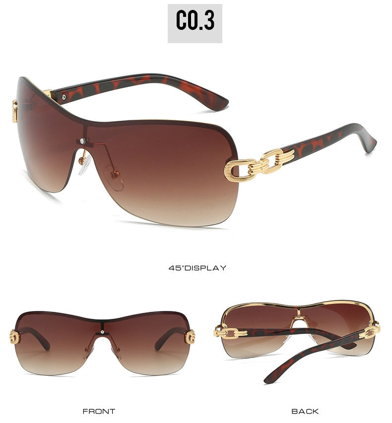  Women's Summer Gradient Vintage Style Oversized Punk Sunglasses - Women Sunglasses - DYAVOR® 