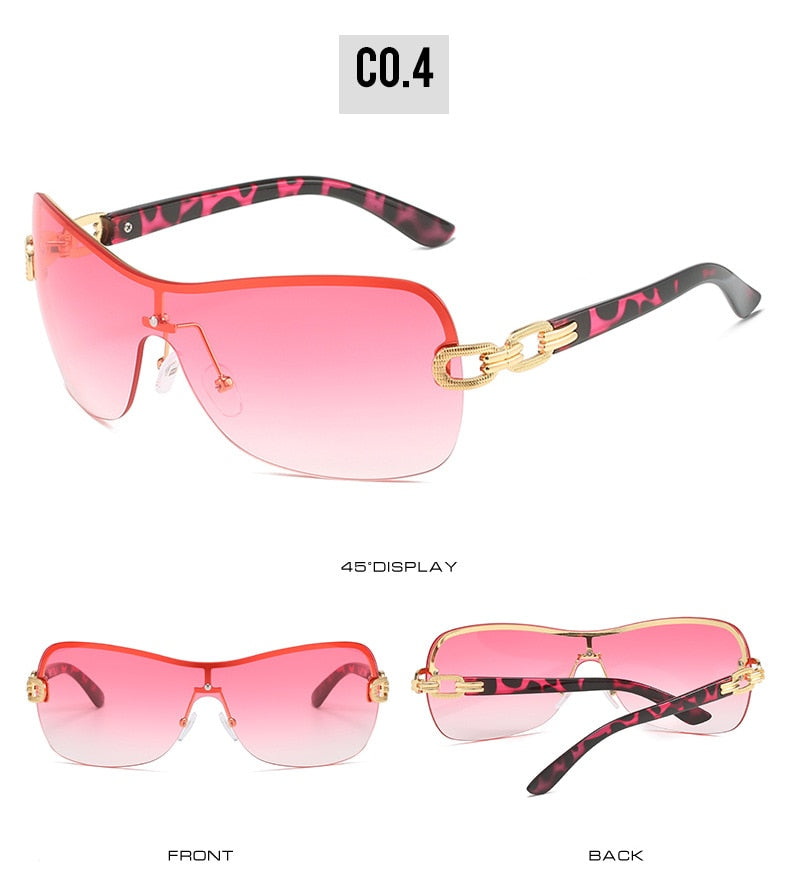  Women's Summer Gradient Vintage Style Oversized Punk Sunglasses - Women Sunglasses - DYAVOR® 