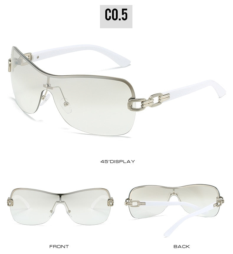  Women's Summer Gradient Vintage Style Oversized Punk Sunglasses - Women Sunglasses - DYAVOR® 