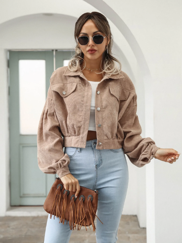 Eva Cropped Bomber Jacket | Tough & Stylish