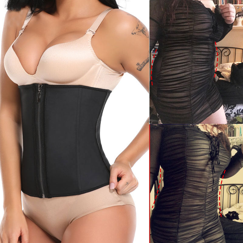 Steel Boned Modeling Girdle Belt Waist Trainer Tummy Control Body Shaper