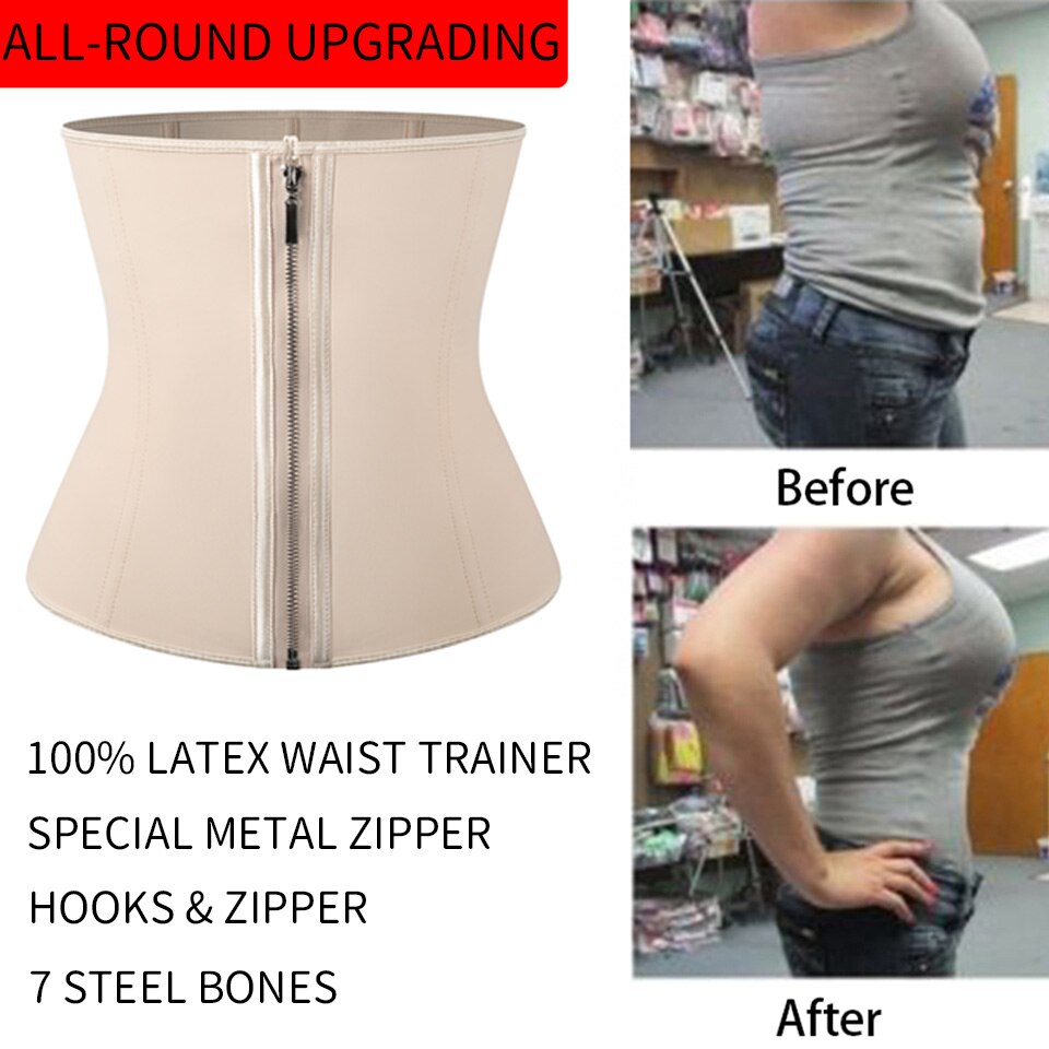 Steel Boned Modeling Girdle Belt Waist Trainer Tummy Control Body Shaper