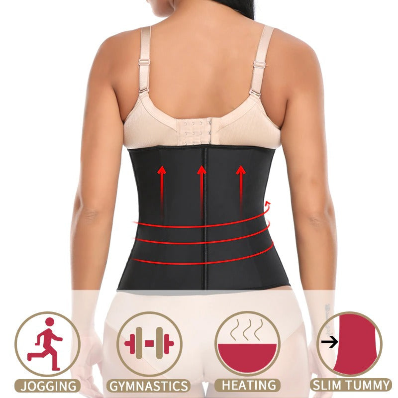 Steel Boned Modeling Girdle Belt Waist Trainer Tummy Control Body Shaper