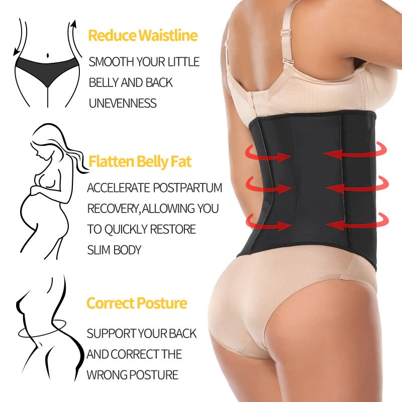 Steel Boned Modeling Girdle Belt Waist Trainer Tummy Control Body Shaper