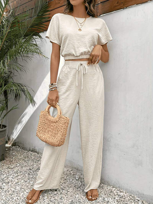  Trendy Ladies Set with Crop Top and Wide Pants - 05/112024 1 - DYAVOR® 