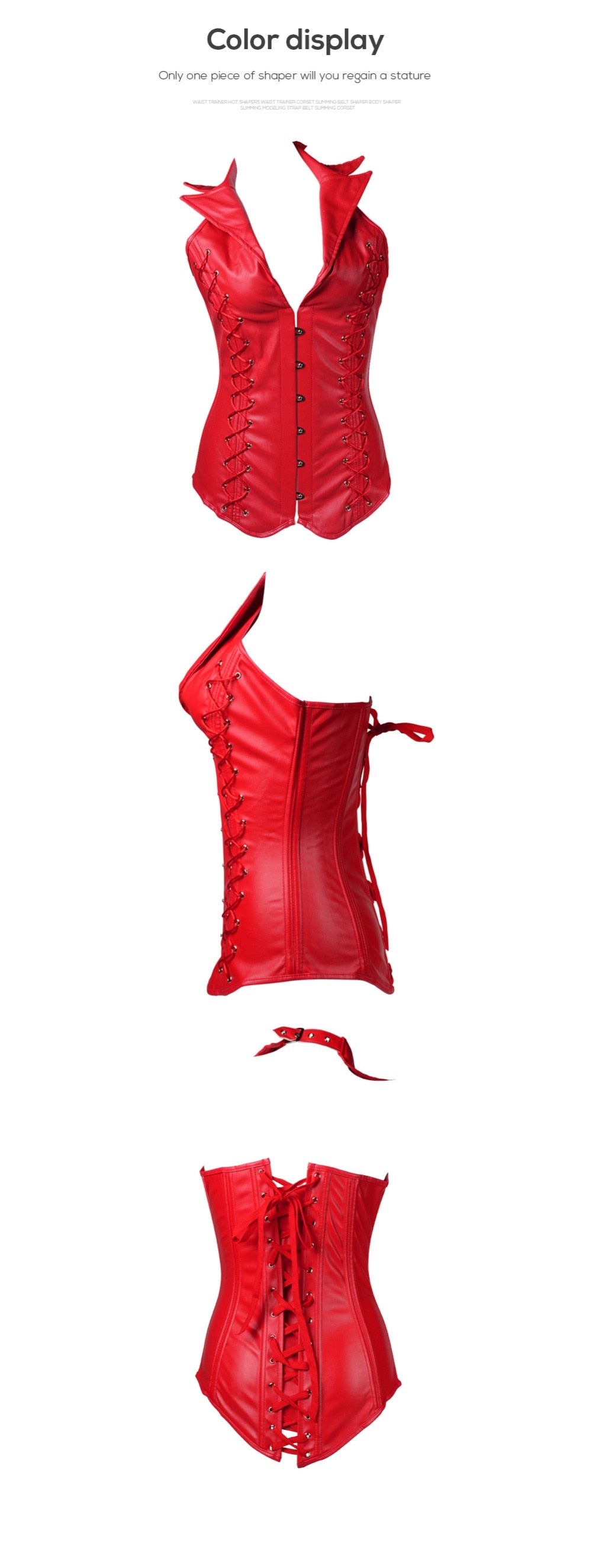  Steampunk Solid Sexy Overbust Armor Waist Trainer Corset Bustiers Slimmers - Slimmers - DYAVOR® 