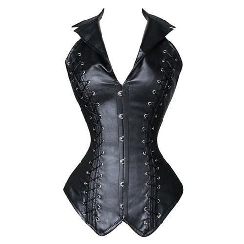  Steampunk Solid Sexy Overbust Armor Waist Trainer Corset Bustiers Slimmers - Slimmers - DYAVOR® 