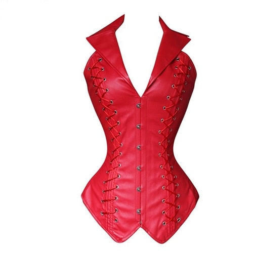  Steampunk Solid Sexy Overbust Armor Waist Trainer Corset Bustiers Slimmers - Slimmers - DYAVOR® 