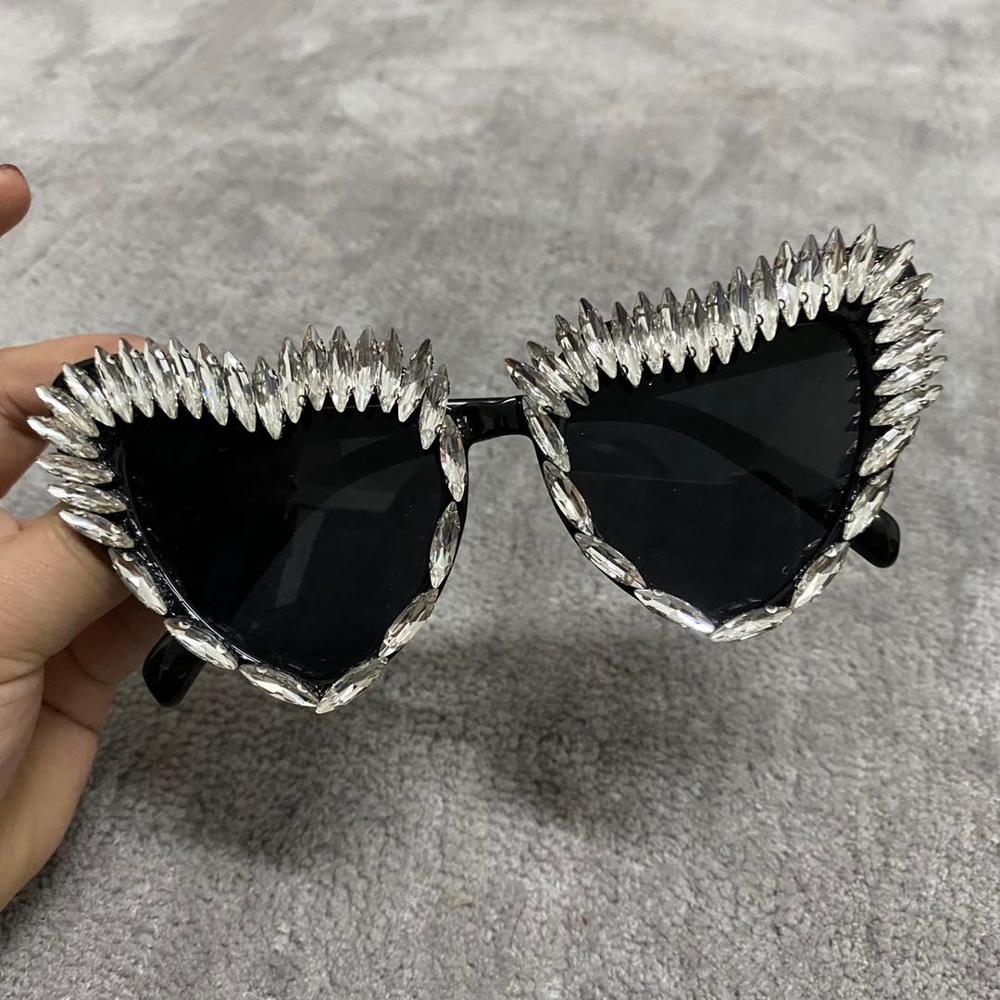  Women's Handmade Party Luxury Diamond Sexy Cat Eye Sunglasses - Women Sunglasses - DYAVOR® 