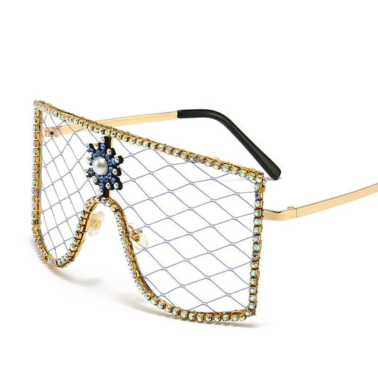  Women's Luxury Diamonds Steampunk Oversized Rhinestone Sunglasses - Women Sunglasses - DYAVOR® 